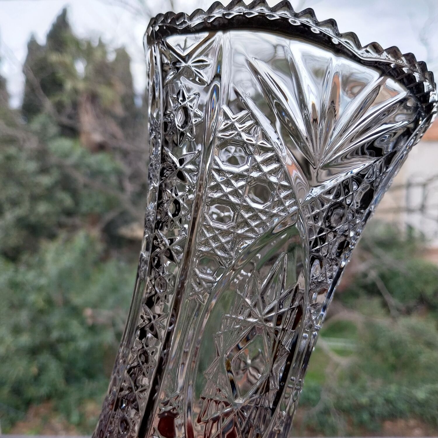 Crystal vase from Arques, Chesnay model.