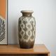 Scheurich ceramic floor vase with botanical relief pattern, Germany, 1970s