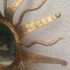 Wall mirror Sun in gilded wrought iron Spain 1950 Hollywood Regency Brutalist
