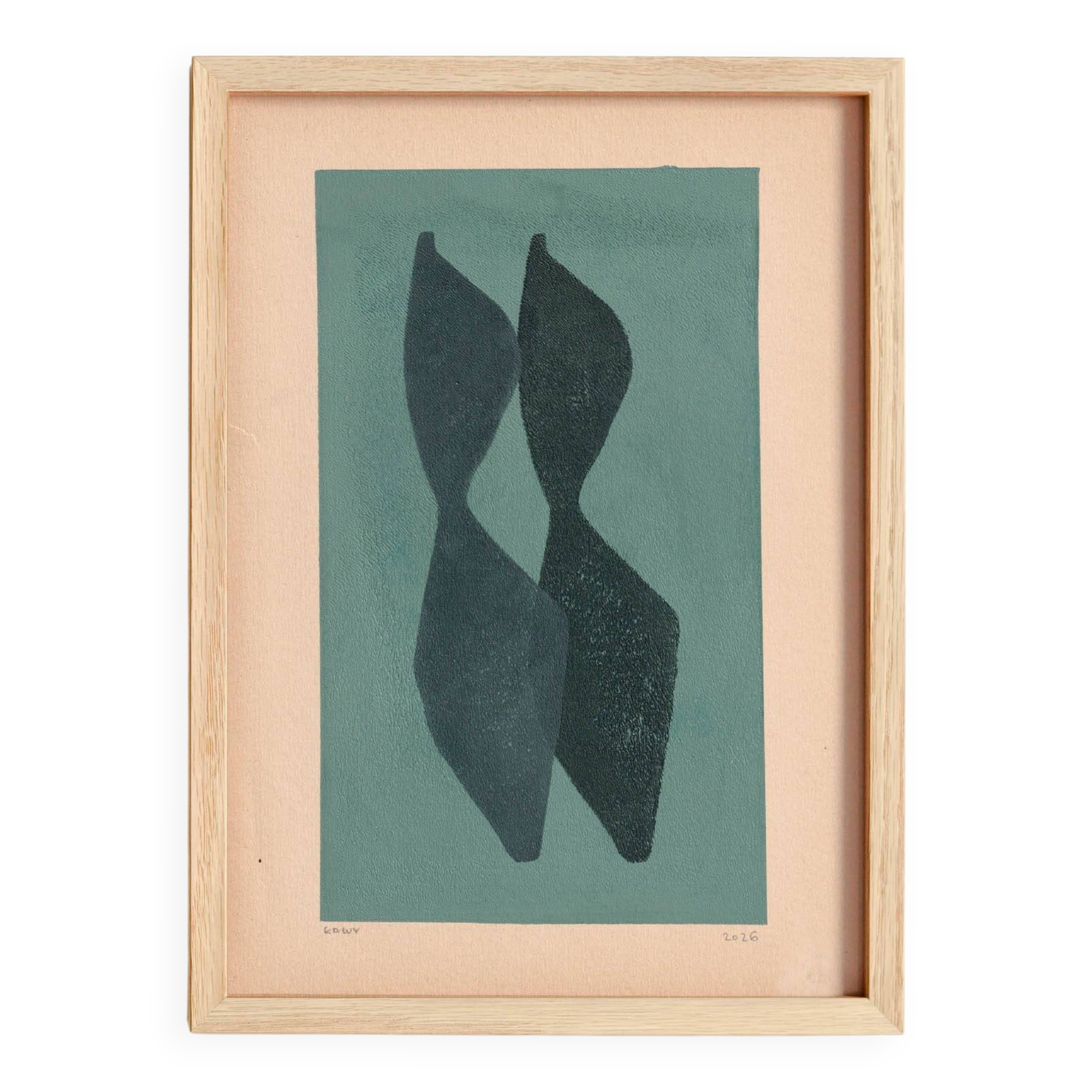 Peinture sur papier ancien signée eawy