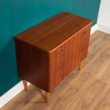 Retro Teak 1960s Bedside Chest Of Drawers