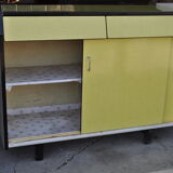Seventies buffet in yellow formica