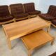 Old modular living room 7 armchairs and vintage Scandinavian design coffee table from the 60s