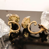 Pair wall light Murano faceted glass