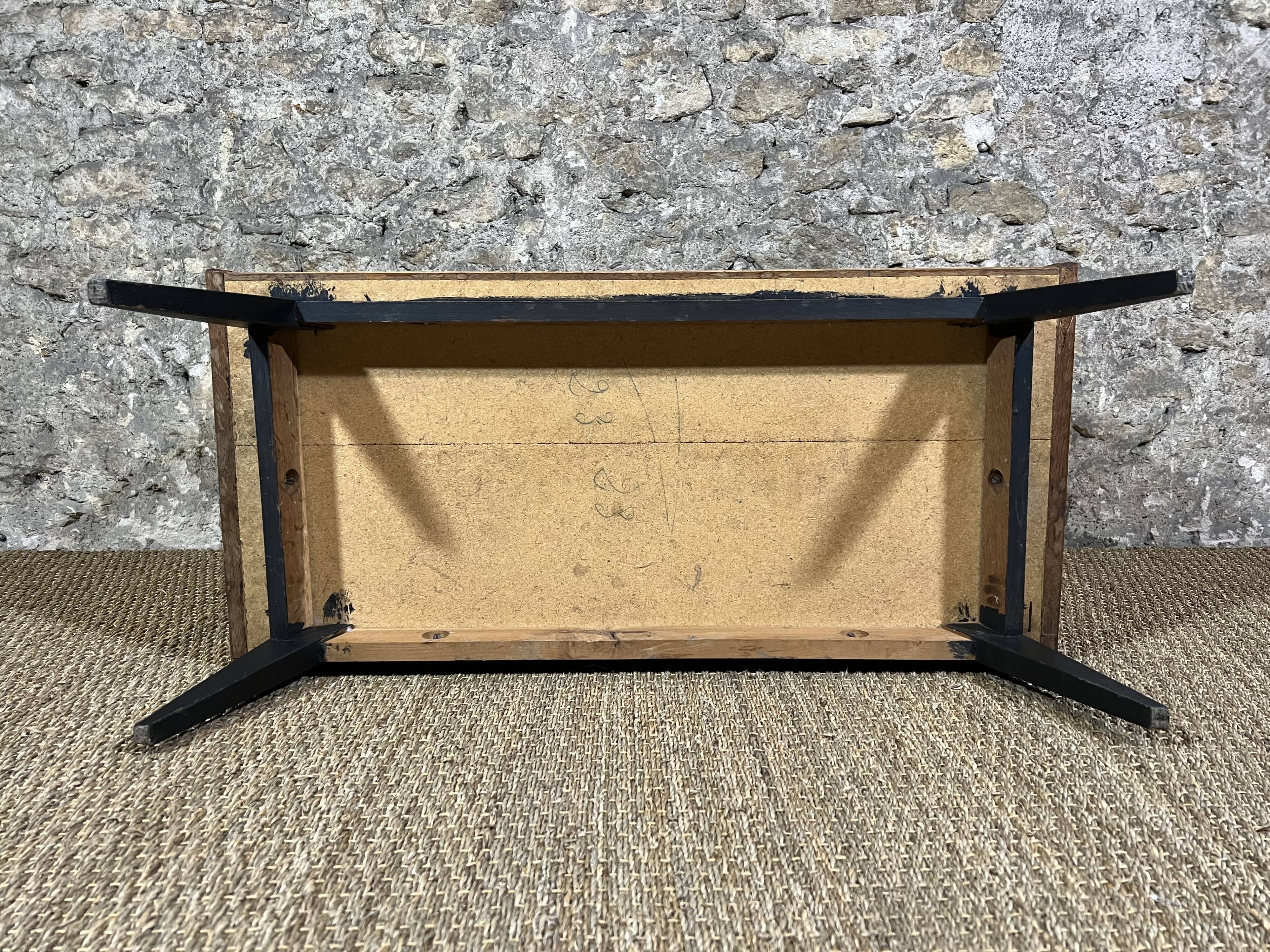 Vintage Chest of Drawers 50's Light Oak Compass Feet 4 Drawers Restyled