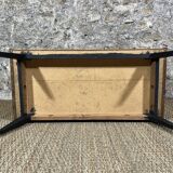 Commode 50's chêne clair pieds compas 4 tiroirs relookée