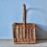 Panier de pique-nique vintage - porte-bouteilles en osier