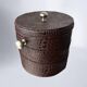 Regency leather ice bucket with tongs, Italy, 1970s
