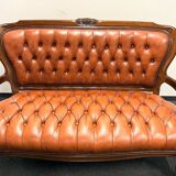 Ensemble de salon original vintage Chesterfield Chippendale