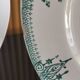 6 old mismatched deep plates Terre de Fer, glass and blue colors