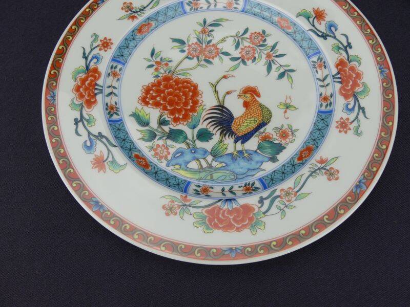 2 assiettes plates décor "Au Coq" Haviland