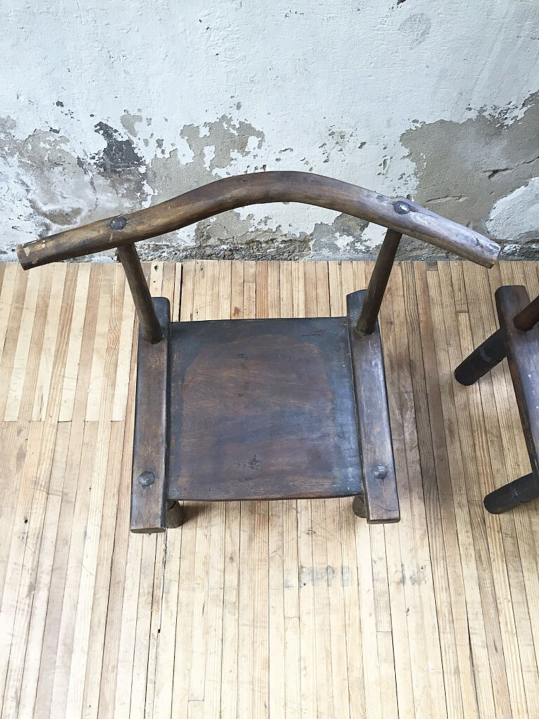 Pair of Ivory Coast chairs 50s