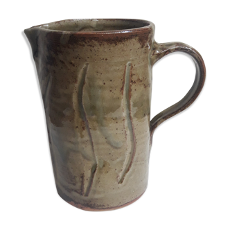 Enamelled terracotta pitcher