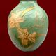 Vintage cloisonné enameled brass vase - 17 cm