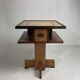 Dutch art deco Amsterdam school oak and coromandel side table, 1930s