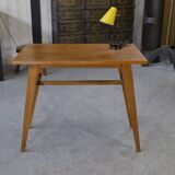 Oak side table with compass legs, 1960s