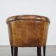 Sturdy, stately and subtle vintage sheepskin club chair
