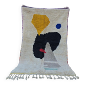 Authentique tapis marocain en laine tissé à la main, 250x150 cm