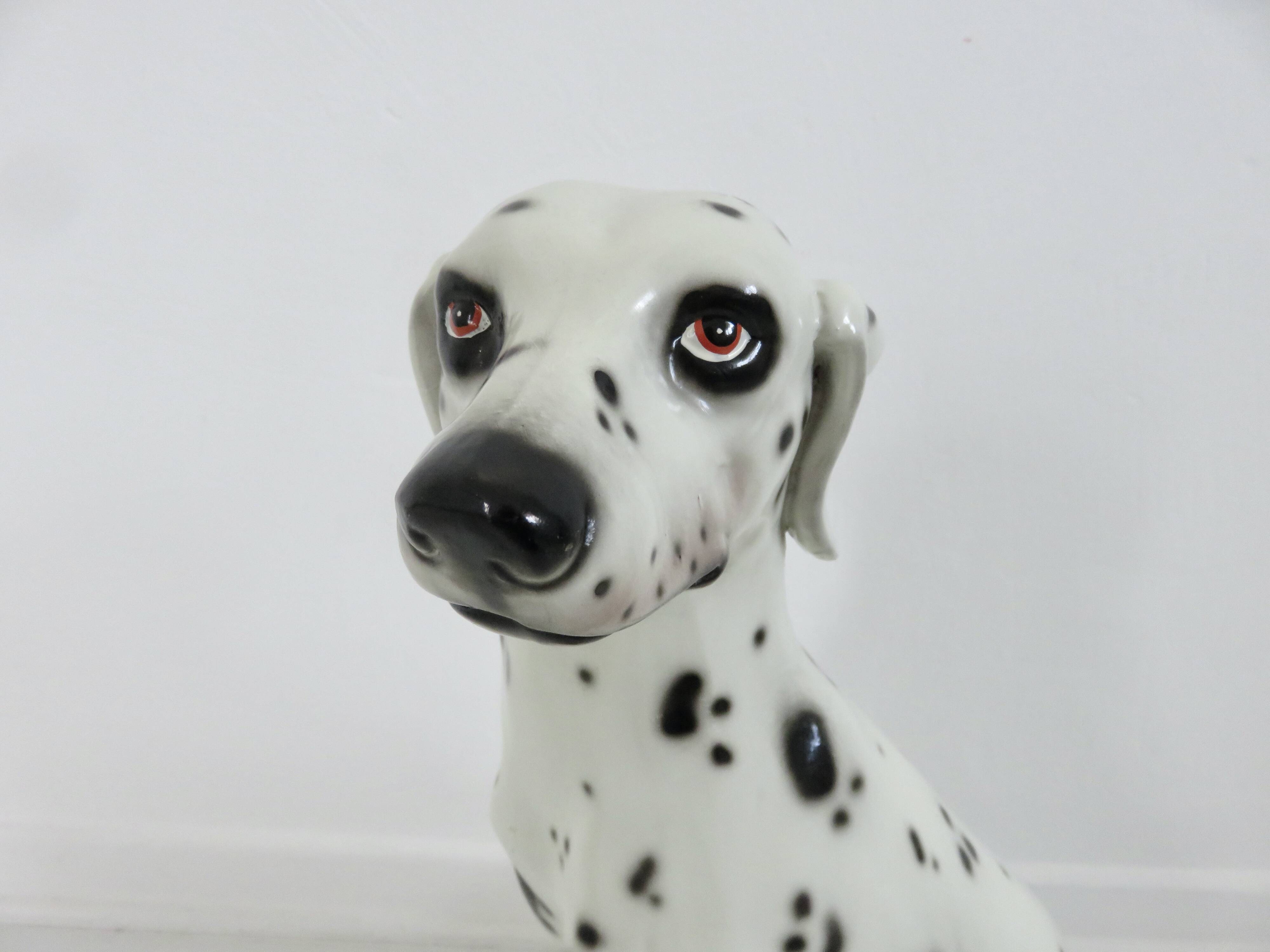 Very large ceramic Dalmatian, Italy, 1960-1970, 43cm