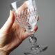 Set of 7 cut crystal port glasses by Baccarat, Richelieu variant.