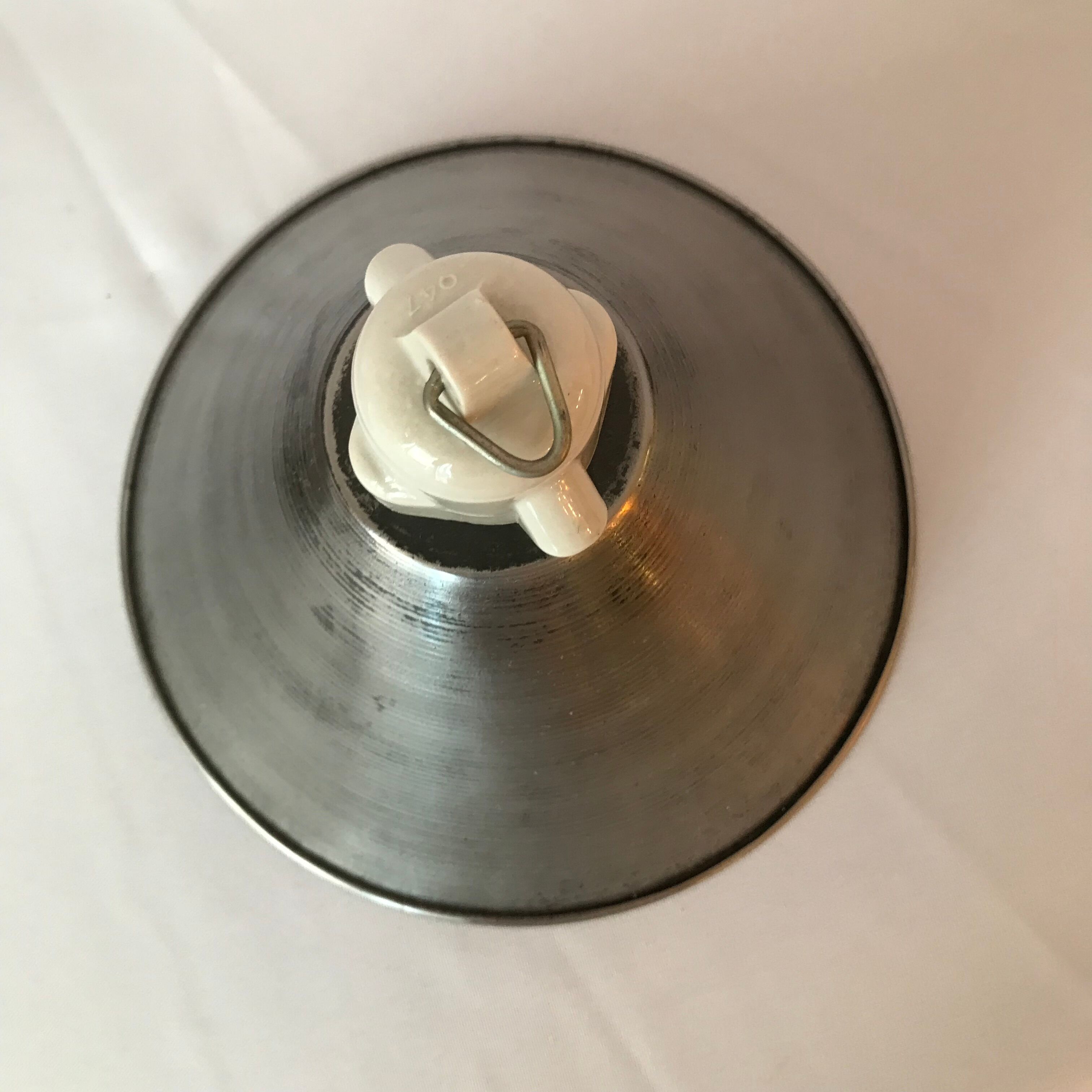 Conical lampshade iron and ceramic