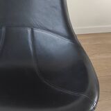 Pair of Tirup Ikea leather armchairs