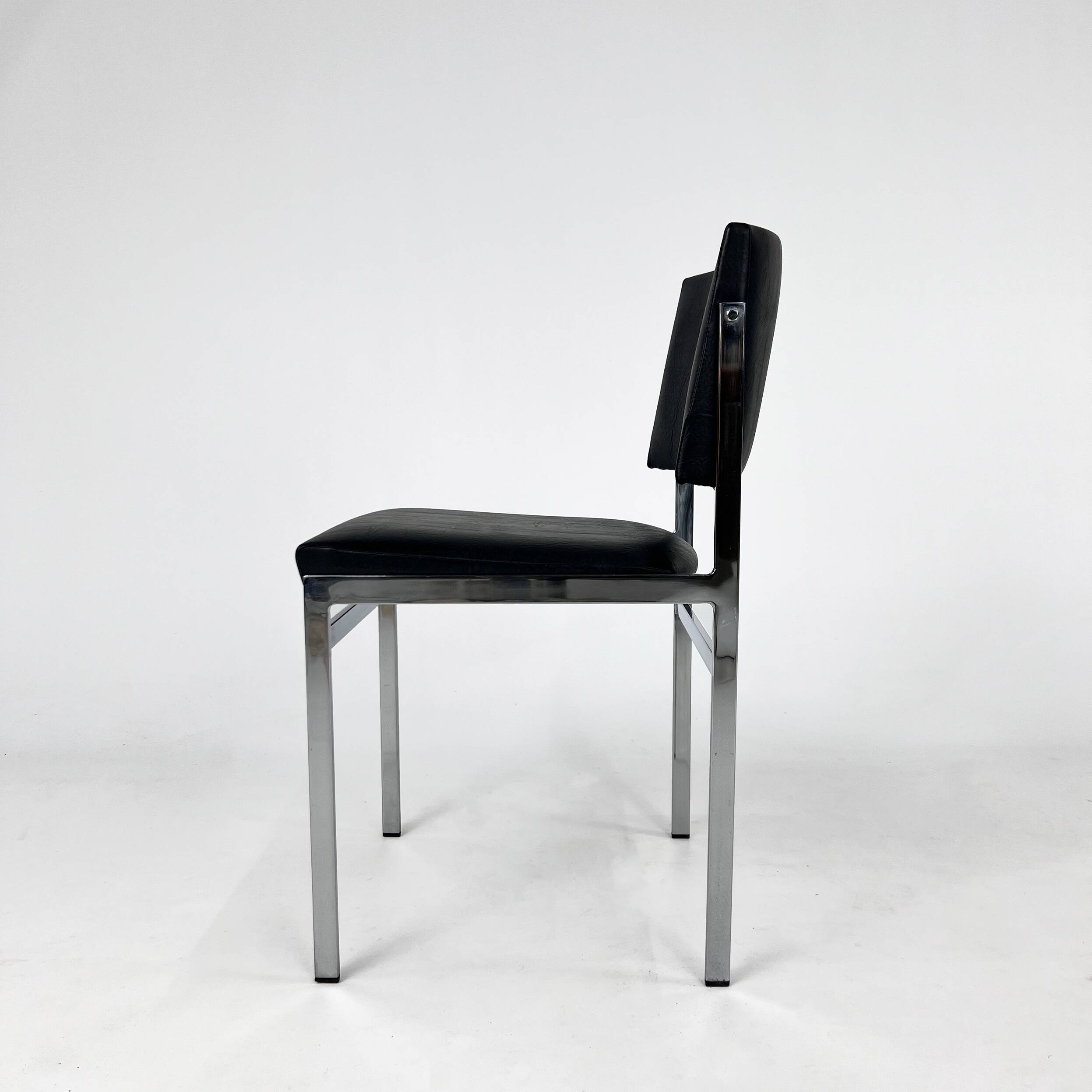 Set of 4 vintage dining chairs, Belgium, 1980