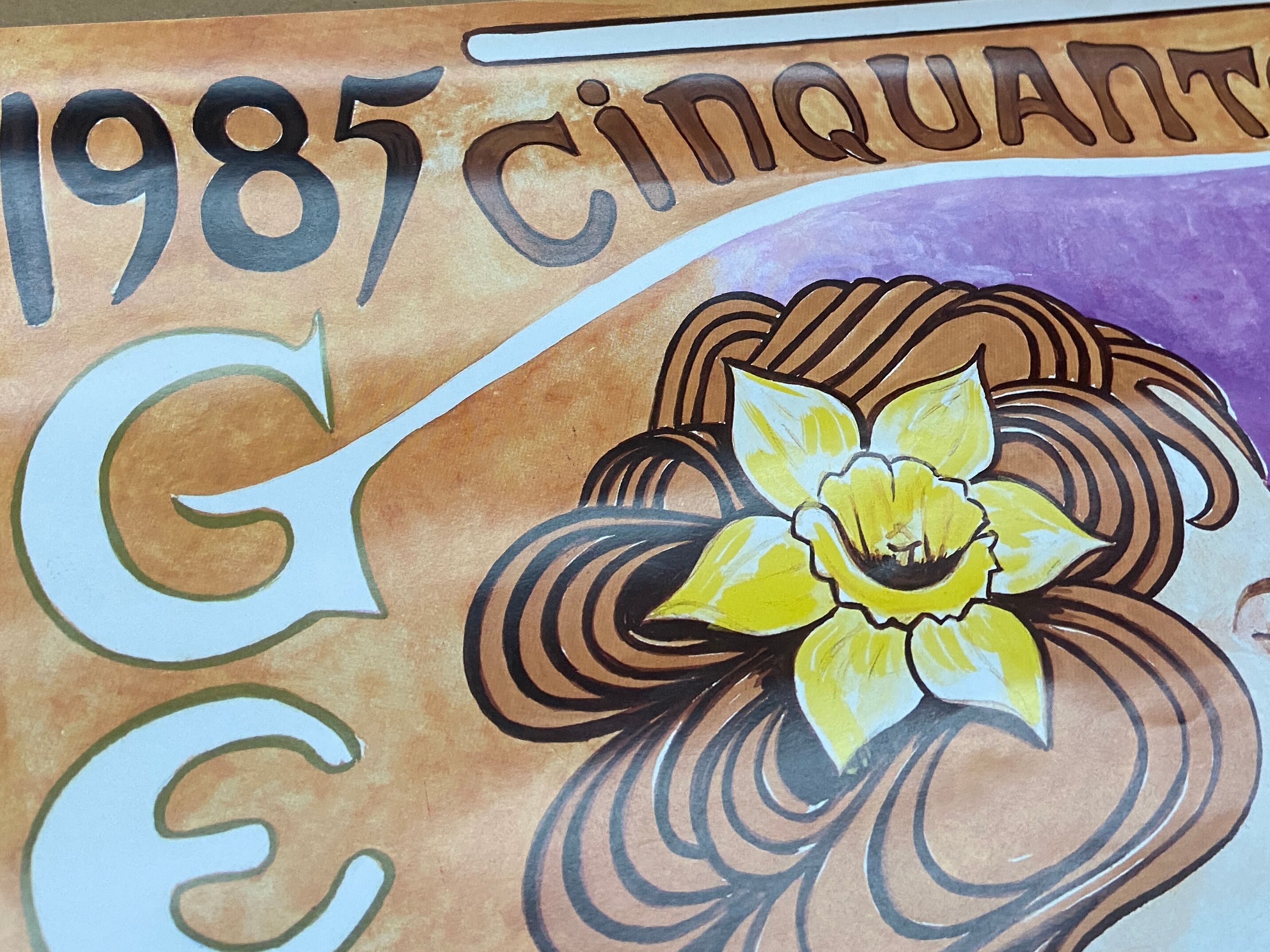 Affiche fête des jonquilles gérardmer vosges 1985