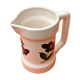 White pitcher floral decoration 70s P.L (Poet Laval)