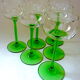 Suite de six verres à vin du Rhin en cristal