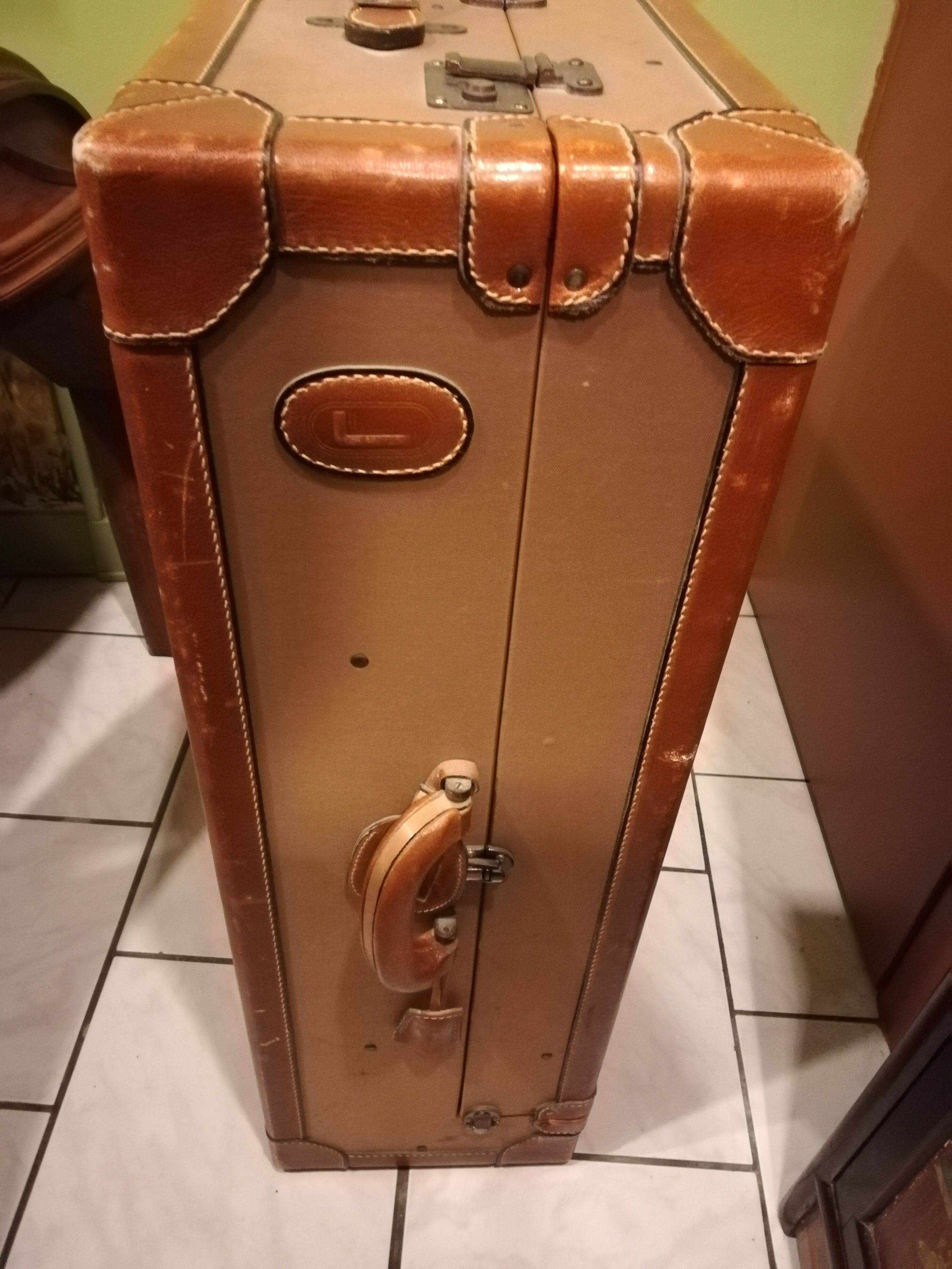 Old trunk of Lancel travel