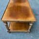 Extendable coffee table in solid wood with two shelves, 100 cm