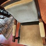 Fauteuils style classique velours vert de gris année 50