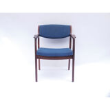 Fauteuil chaise d’appoint ou de bureau scandinave vintage bleu