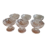 6 crystal bird cups