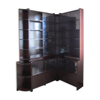 Scandinavian style angle bookcase, modular, 1970s