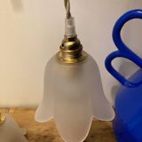 Opaline flower portable lamp