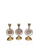 Trio de bougeoirs nacre et laiton