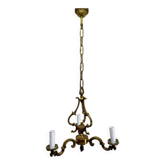 3-light bronze chandelier