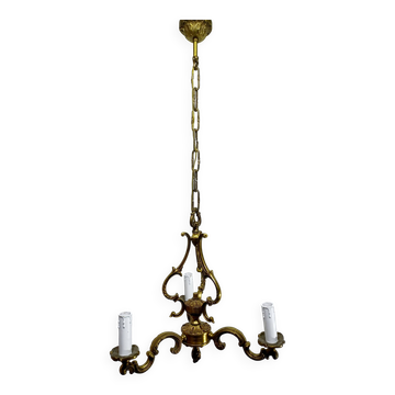 3-light bronze chandelier