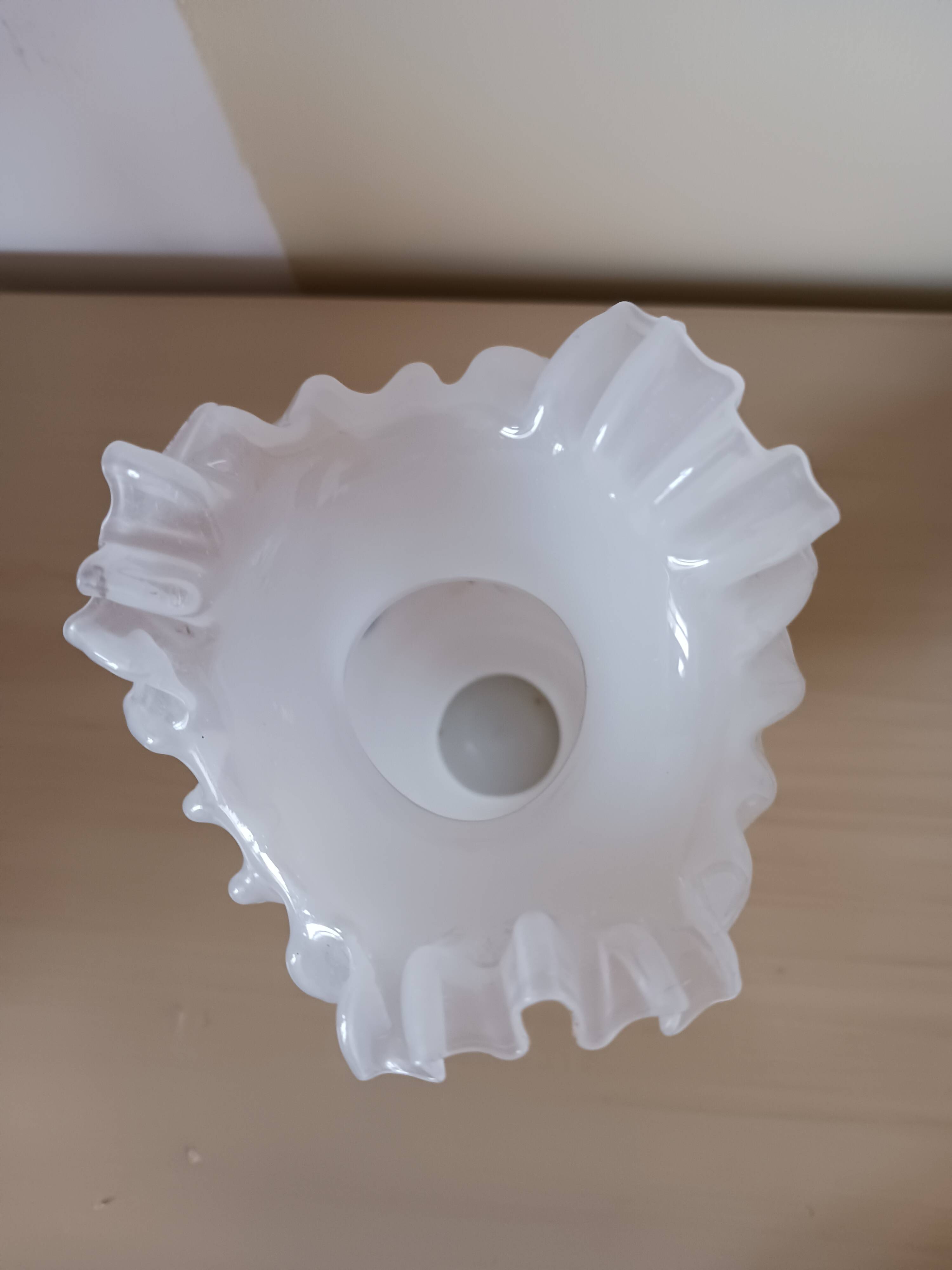 Antique vase, opalescent and floral.