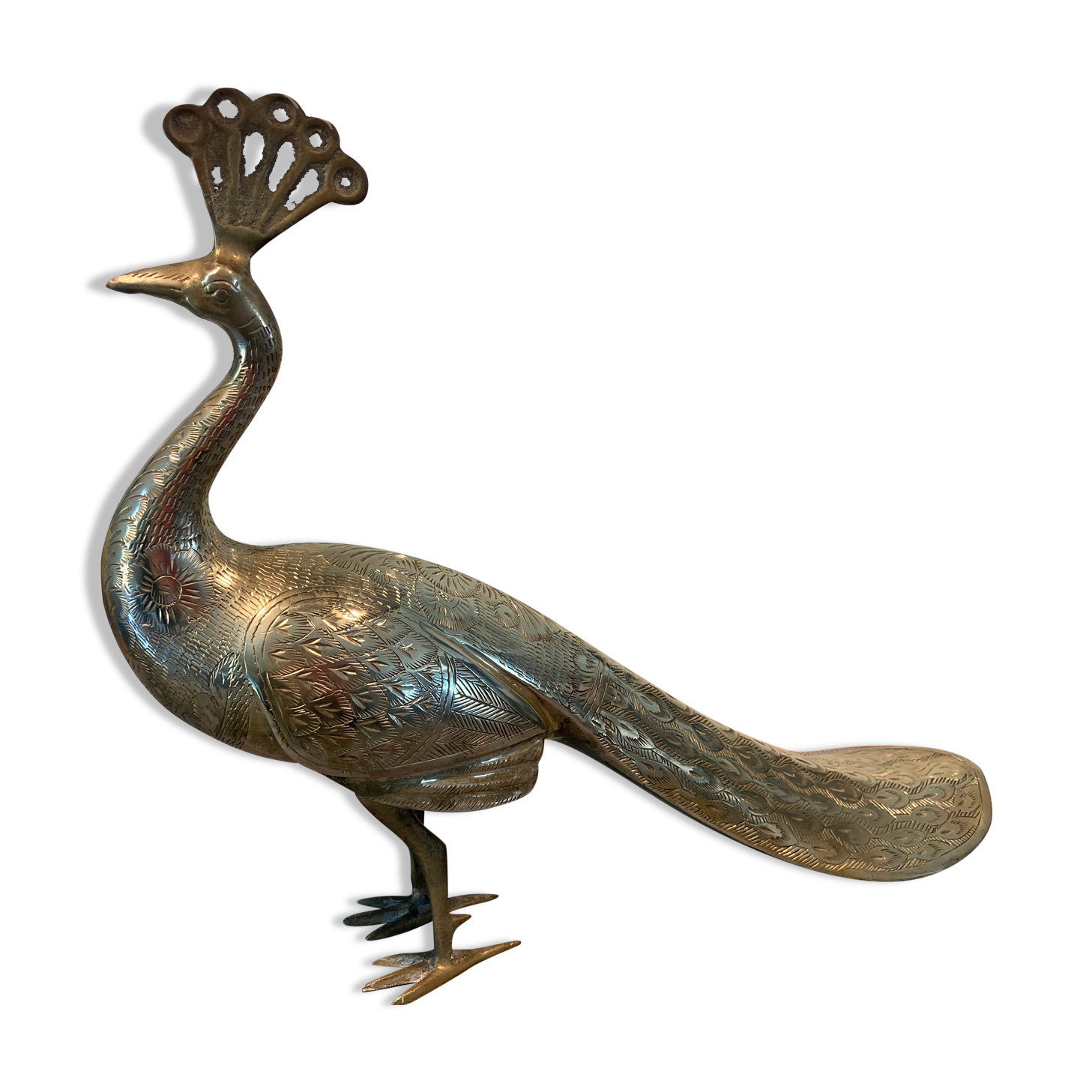 Brass peacock