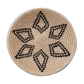 African woven wall basket, woven basket, ethnic and natural Boswana