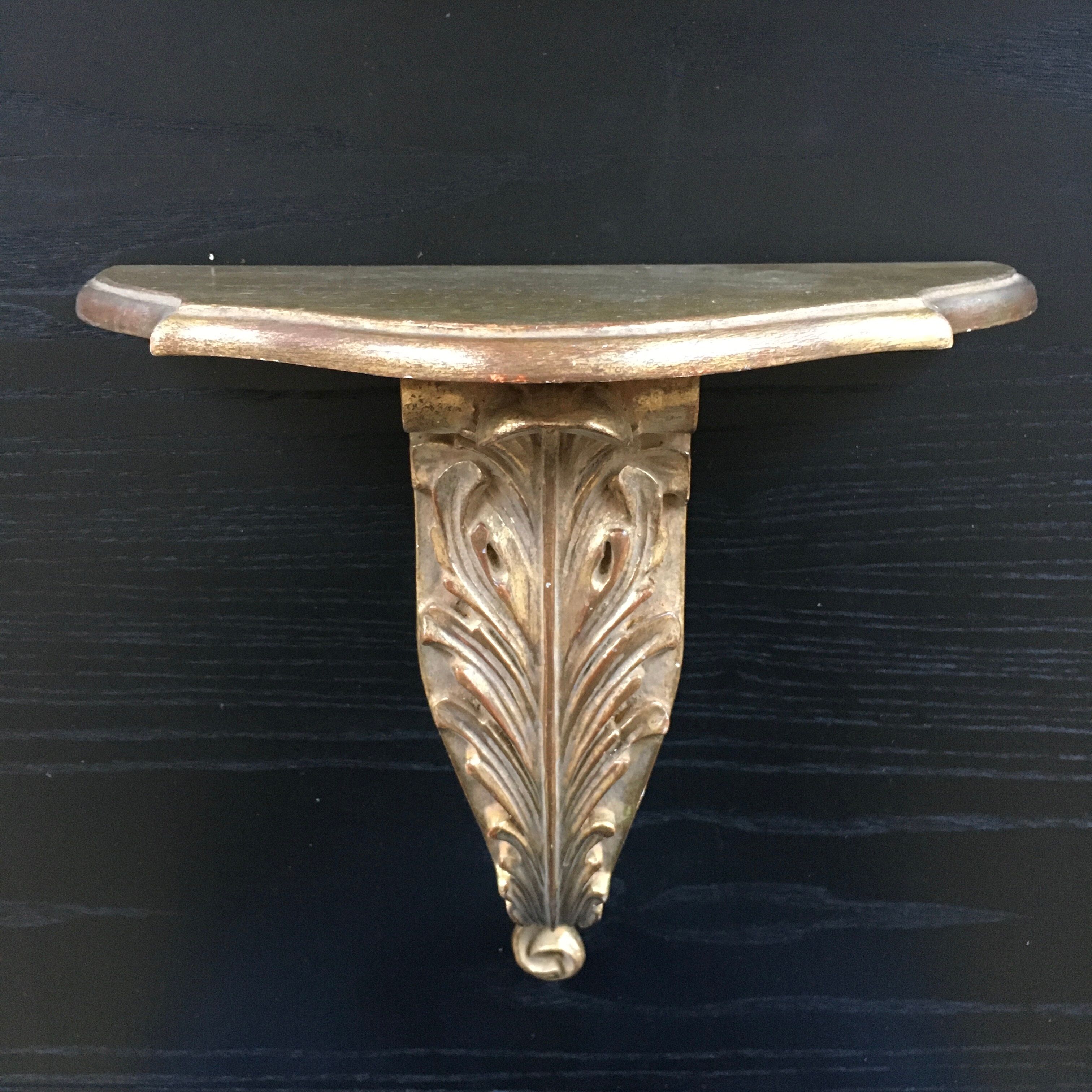 Gold patinated wall console