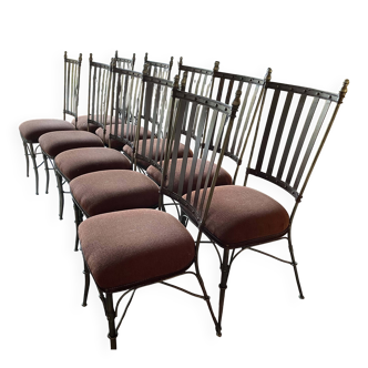 Chaises de salle à manger en fer