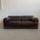 De Sede Ds-76 Modular Sofa in Brown Leather, Switzerland  1970s