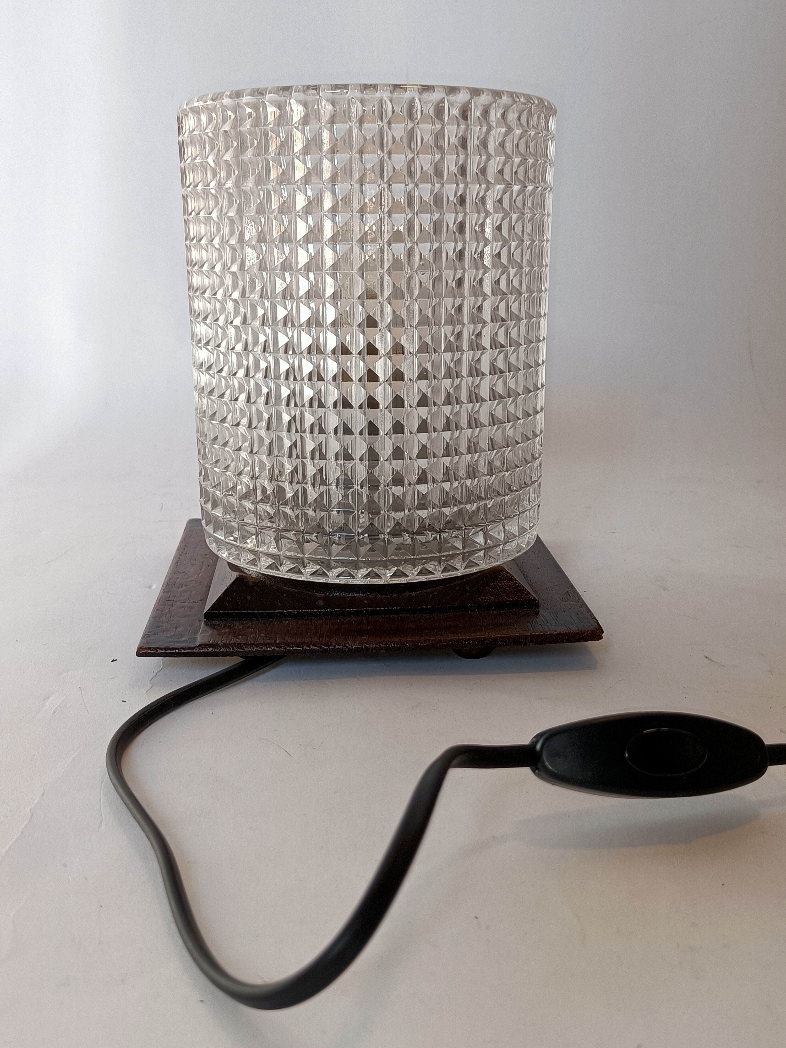 Oak night light lamp 1940/1950