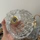 Set of two vintage electric chiseled glass walking lamps