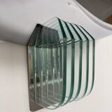Chrome and glass wall light