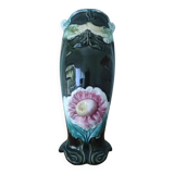 Barbotine vase 1900 signed Gustave de Bruyn